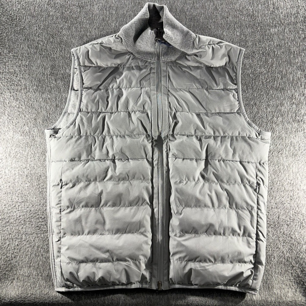 Collars & Co Regent Reversible Quilted Wool Vest Gray Men's Small